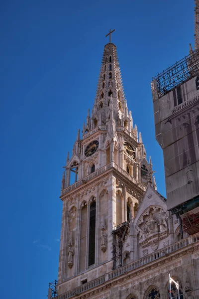 Catedral Zagreb Croacia Iglesia Católica Gótica Ubicada Kaptol — Foto de Stock