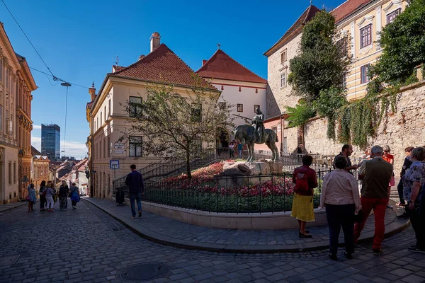 George Dragon Statue Kamenita Vrata Zágráb Horvátország — Stock Fotó