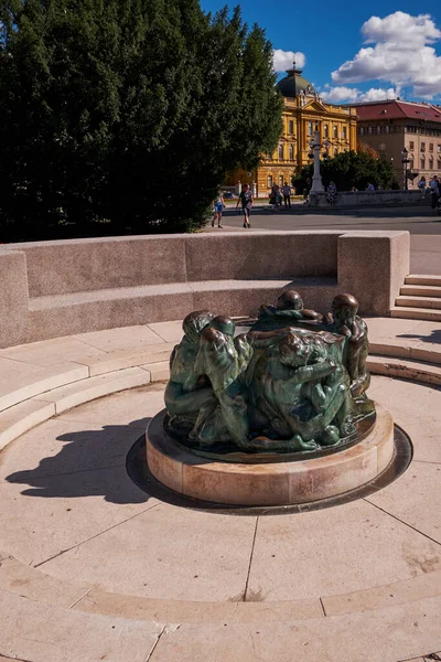 Hırvat Sanatçı Heykeltıraş Van Metrovi Zagreb Hırvatistan Tarafından Tasarlanan Yaşam — Stok fotoğraf