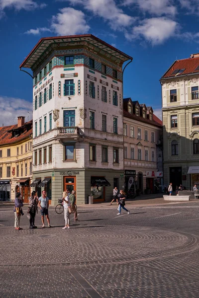 Güzel Hauptmann Evi Ljubljana Slovenya — Stok fotoğraf