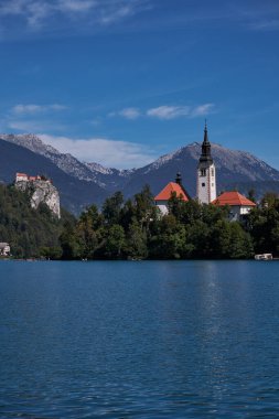 Slovenya 'daki Göl Adası' ndaki Maria Kilisesi 'nin Varsayımı - Kartpostal, Avrupa, Ünlü