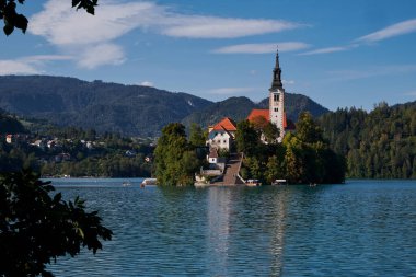 Slovenya 'daki Göl Adası' ndaki Maria Kilisesi 'nin Varsayımı - Kartpostal, Avrupa, Ünlü