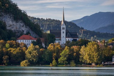 Slovenya, Bled Gölü 'ndeki St. Martina Kilisesi