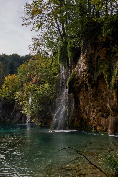 Parque Nacional Los Lagos Plitvice Cascadas Croacia —  Fotos de Stock