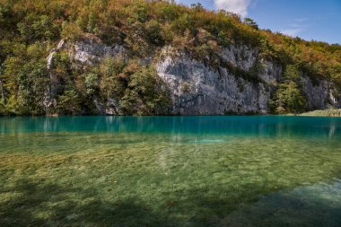 Plitvice Gölleri Ulusal Parkı 'ndaki Güzel Zümrüt Suları - Hırvatistan