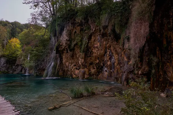 Parque Nacional Dos Lagos Plitvice Cachoeiras Croácia — Fotografia de Stock