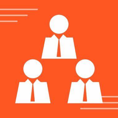 iş insanları simgesi, vektör illüstrasyonu