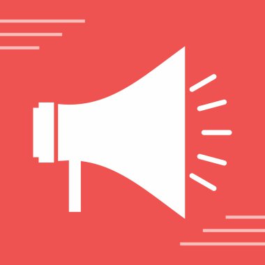 megafon ikonu. basit vektör