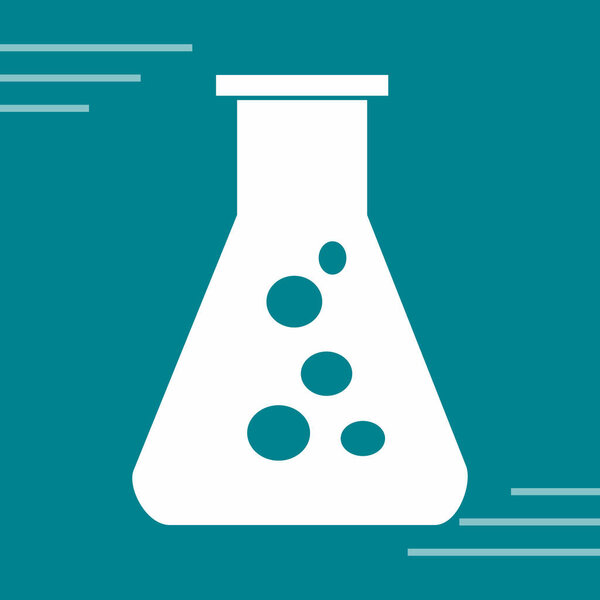 chemical test tube icon, vector illustration