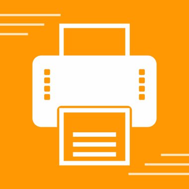 Yazıcı simgesi. Web için basit yazdırma vektör simgeleri çizimi