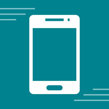 cep telefonu simgesi, basit vektör illüstrasyonu
