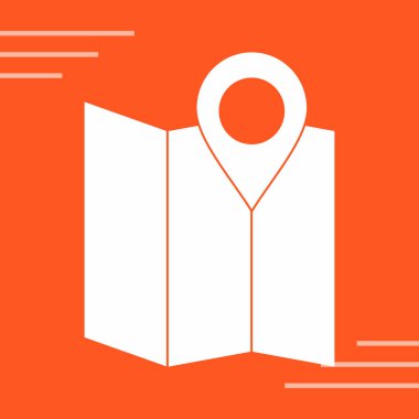 harita pin simgesi, vektör illüstrasyonu