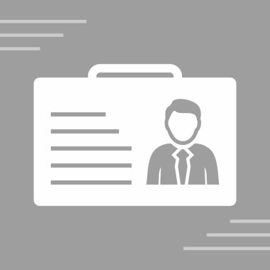 İnsan kaynaklarına ve büyüteç ikonuna sahip belge. İş yönetimi ve çalışan. vektör illüstrasyonu