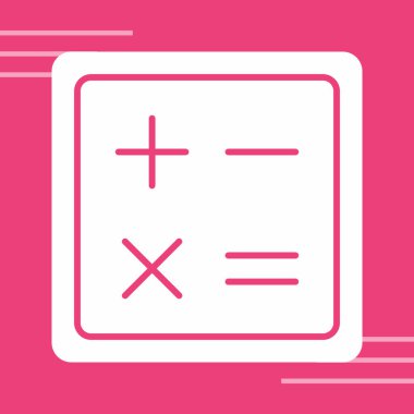 hesap makinesi düz simgesi, vektör illüstrasyonu