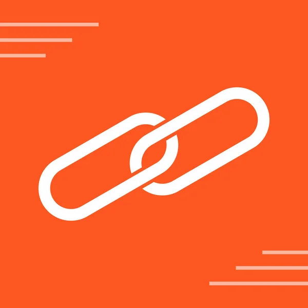 Zincir halka simgesi düz bir şekilde. vektör illüstrasyonu.