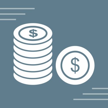 Dolar parası izole edilmiş simge