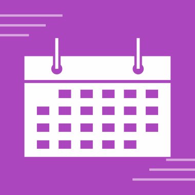 Takvim simgesi soyut arkaplanda izole edildi