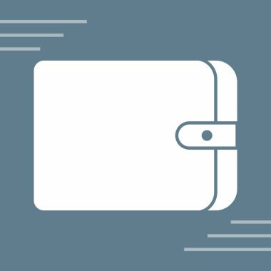 Bir cüzdan simgesinin vektör illüstrasyonu