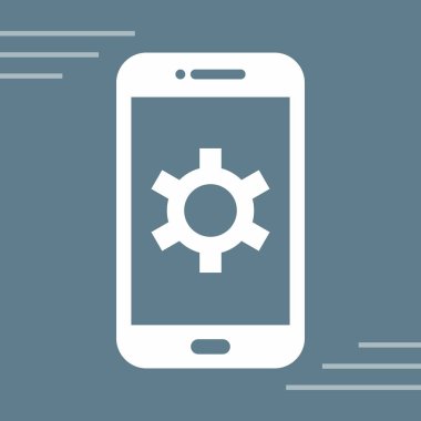 Akıllı telefon ayarları vektör simgesi