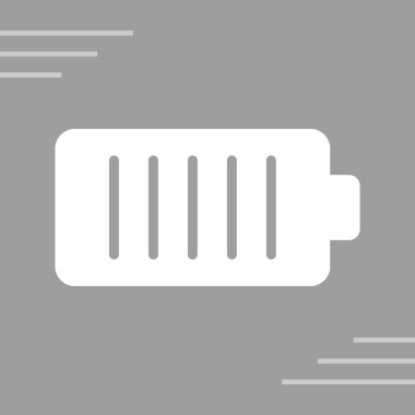 pil şarj ikonu. Web için pil yükleme vektör simgesinin özet çizimi.