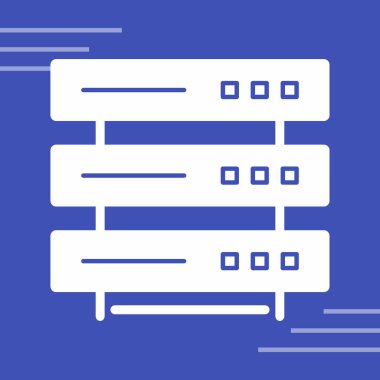 veritabanı. Web simgesi basit illüstrasyon