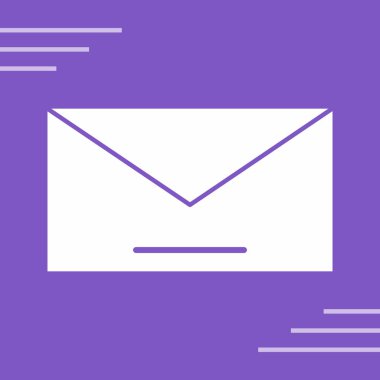 Posta simgesi soyut arkaplanda izole edildi