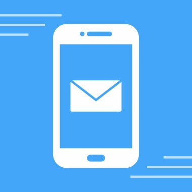 Mobil ileti simge vektör çizim