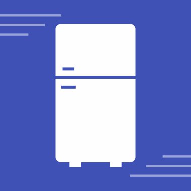 Buzdolabı simgesi, basit vektör çizimi