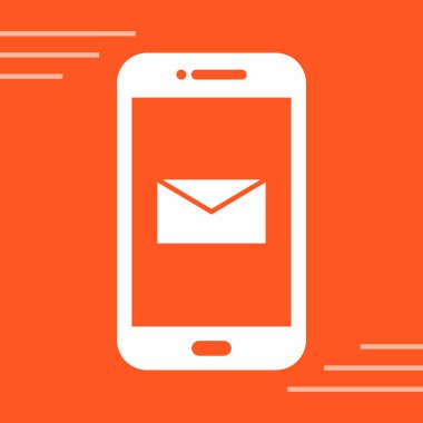 ileti e- posta simgesi ana hat biçiminde