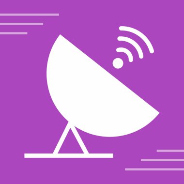 Uydu anten simgesi. Vektör çizim