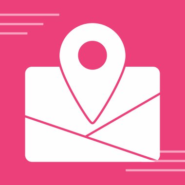 harita simgesi vektör illüstrasyonu