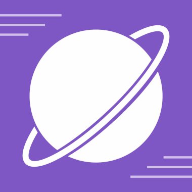 Gezegen ikonu vektör illüstrasyonu