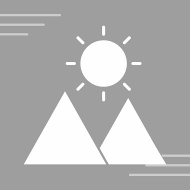 Güneş simgesi, vektör illüstrasyonu