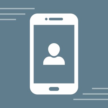 Mobil sohbet simgesi vektör illüstrasyonu