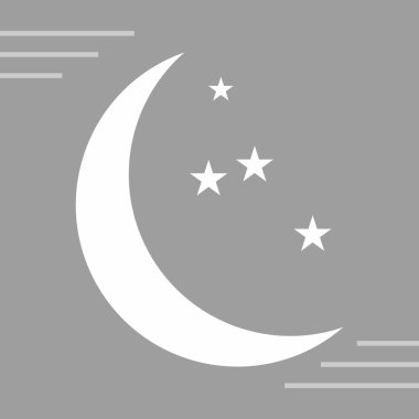 Ay simgesi. Vektör çizimi. Ay simgesi. ay işareti.