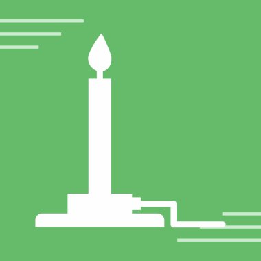 Yeşil ve beyaz bayrağın vektör illüstrasyonu