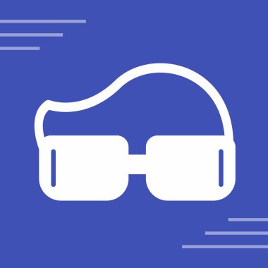 vr gözlük simgesi, modern tasarım illüstrasyonu