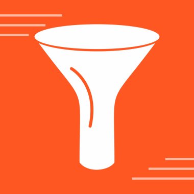 turuncu huni simgesi yeşil arkaplanda