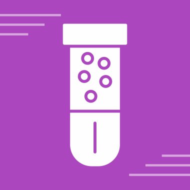 Test Tüpü basit simgesi, vektör illüstrasyonu