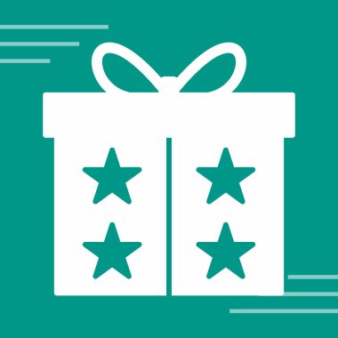 Hediye kutusu ile kurdele simgesi