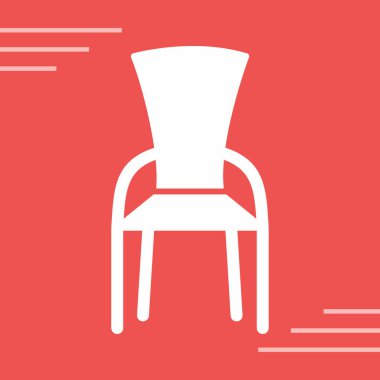 Sandalye ikonu. vektör illüstrasyonu