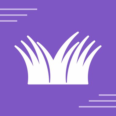 Uzun gölgeli düz renkli çizgi film yaprağı