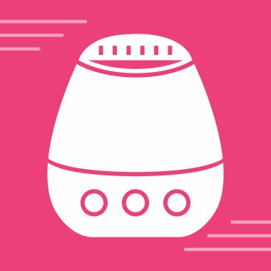 Yeşil arka planda gölgesi olan ikonlu beyaz çaydanlık. buhar çaydanlığı. Çember çizimi. vektör illüstrasyonu