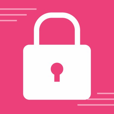 asma kilit ikon vektör çizimi