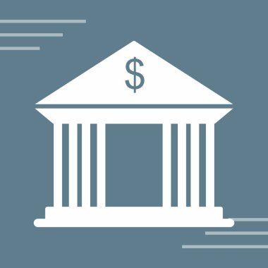 banka simgesi vektör illüstrasyonu