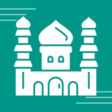 Cami simgesinin düz tasarım vektör çizimi.