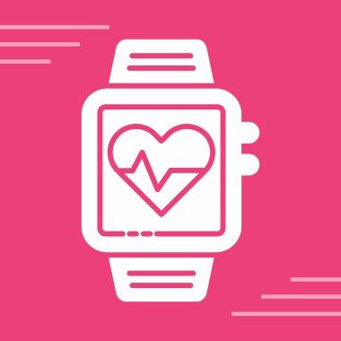 Kalp Hızı Vektör Simgesi Tasarımı