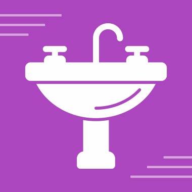 banyo lavabosu simgesi, modern tasarım