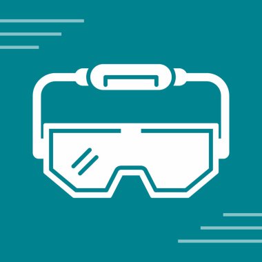 Sanal gerçeklik simgesine sahip vr gözlükleri, satır biçimi