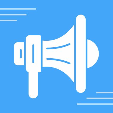 megafon simgesi soyut bir grupta izole edildi